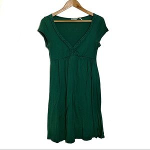 UO Kimchi Blue Short Sleeve V Neck Braided Dress